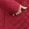 Ropa para Mujeres de Tallas Grandes de Mediana Edad y Mayores Chaqueta de Algodón Cálido con Más Terciopelo Ropa de Otoño e Invierno para Madres Chaqueta Ligera de Algodón con Solapa Ropa Exterior para Mujeres