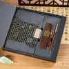 Cadernos Personalizados com Estampa Estilo Chinês e Logo para Reuniões Anuais, Presentes para Clientes, Promoção de Negócios, Lembranças de Luxo