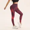 Pantalones de Yoga Tie-Dye Aurora Personalizados para Mujer, de Cintura Alta, Control de Abdomen, Glúteo de Melocotón, Pantalones Deportivos para Fitness, Running, Suministro Transfronterizo
