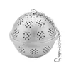 Bola de Aço Inoxidável para Chá com Corrente e Gancho para Marinada, Chá, Sopa, Ensopado, Hot Pot, Decocção de Ervas, Bola de Tênis de Isolamento em Estoque