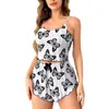 2025 Europeo y Americano Más Vendido Sencillo y Casual Nuevo Ropa de Estar para Mujer Camisola Estampada de Mariposa Pijama, Sexy y Adecuado para Usar Afuera