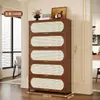 Gabinete Retro Simple Estante de Almacenamiento de Piso Sala de Estar Hogar Estantería a Prueba de Polvo Gabinete de Almacenamiento Multicapa Gabinete de Pared