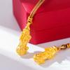 Loja de ouro com longa duração não desbota ouro ouro amuleto da sorte corajoso colar moeda de transferência pingente corajoso banhado a ouro atacado