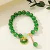 [Venta al por mayor directa de fábrica] Nuevo estilo chino Imitación Jade Dongling Puesto de Exhibición de Feria de Templo del Mercado Nocturno Pulsera de Vidrio Joyería Más Vendido