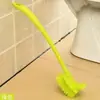 Escova de limpeza para banheiro doméstico cabo longo escova de vaso sanitário escova de vaso sanitário montada na parede dupla face sem canto morto escova de vaso sanitário curva