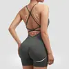 Mono Deportivo de Tirantes sin Espalda Grande Europeo y Americano, Shorts Fitness Ajustados Moldeador de Glúteos de Durazno y Elevador de Cadera