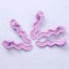 Presilha de cabelo com borda ondulada irregular colorida, clipe de bico de pato de metal pintado, presilha de cabelo macaron de face brilhante sem costura, atacado