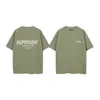 Algodão puro de peso pesado REPRESENT Owners Club manga curta masculino estilo americano high street modelagem oversize