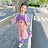 Traje casual degradado para niña, suéter de dibujos animados para niña, ropa de primavera, otoño e invierno, conjunto elegante de dos piezas para niña