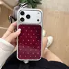 Funda de Teléfono Móvil de Gama Alta Color Rojo Vino con Puntos Adecuada para iPhone 16 Pro Max Apple 17 15/14 Pegamento Galvanizado