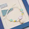 Jingdezhen Navidad Cerámica Cuerda Trenzada Pulsera Animales de Dibujos Animados Cuerda de Mano Joyería al por Mayor para Atracciones Turísticas Nicho Lujo Ligero