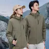 Chaqueta Exterior Ligera con Capucha para Hombre y Mujer Grupo de Ropa de Trabajo Ropa de Trabajo Desmontable Logo Impreso