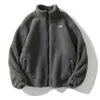 Abrigo de Invierno para Hombre de Lana de Cordero, Forro Polar, Engrosado, Cálido, Estilo Coreano, Moderno, Corte Amplio, Cuello Alto, Chaqueta de Algodón para Pareja
