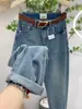 Jeans Harlan para Mujer Otoño Nuevo talla extra para tipo de cuerpo pera Adelgazantes Cintura Alta Elásticos Acortados Pantalones tipo Nabo