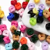 Contas Coloridas Acrílicas Pintadas para Empilhar Contas em Formato de Dente Contas Onduladas Floco de Neve Contas com Furo Reto Acessórios para Corrente de Celular DIY Atacado
