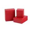 Caja de Papel Rellena de Cuero Rojo para Joyería, Caja de Almacenamiento de Joyería, Caja para Anillos, Caja para Collares, Caja para Colgantes, Caja de Regalo