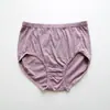 Comércio Exterior Roupa Íntima Feminina para Meia-Idade e Idosos Shorts Florais Finos de Algodão Puro Confortáveis de Cintura Alta