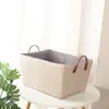 Juguete plegable para snacks, cesta de almacenamiento de ropa sucia tejida estilo japonés para escritorio, cesta doméstica de imitación de ratán, cesta de almacenamiento tejida de paja