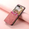 Adecuado para funda de teléfono móvil Moto Razr70Ultra, cartera con anillo, tarjetero, funda protectora Razr60 de color liso