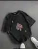 Camiseta de Manga Corta Lavada con Efecto Desgastado para Mujer 2025 Nuevo Verano Holgada, Única, Chic y Súper Bonita
