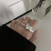 Nuevo Anillo Irregular Personalizado Estilo Coreano para Mujer, Anillo Abierto de Moda Retro Geométrico con Textura de Lava, Anillo para Dedo Índice