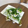 Pensamiento Flor Artificial Transfronteriza Flor Artificial Hoja de Eucalipto Artificial Decoración del Hogar para Interiores Decoración de Boda Accesorios de Fotografía
