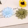 Moldeando flor hecha a mano estilo coreano tela flor pequeña accesorios para el cabello decoración de manualidades para ropa accesorios de tela once ángulos siete perlas