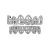 Transfronterizo Amazon Europeo y Americano Estilo Hip-Hop Forma de Cruz Hueca Completamente Diamantada Circonita Brackets Dentales Venta Caliente Halloween Boutique Accesorios Rap