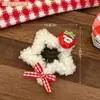 Lindo Pinza para el Cabello de Peluche Estilo Ins con Lazo y Estrella, Pinza Versátil para Flequillo de Año Nuevo, Pinza Lateral, Pasador de Niña, Pinza Bb