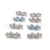 Brincos de Titânio F136 com Zircônia 5A Redondo Quadrado Unha de Lábio Liga de Titânio G23 Joia para Piercing Humano Clave de Orelha