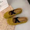 Zapatos Mary Jane retro de estilo francés con tiras cruzadas para mujer, nuevos zapatos planos de ballet de otoño 2026, zapatos bajos de noche