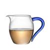 Taza de Vidrio Resistente al Calor de Alto Borosilicato, Exquisita Taza de Ceremonia, Taza de Té con Asa de Colores, Resistente a Altas Temperaturas, Separación de Té y Agua, Regalo con Asa