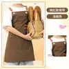 Delantal de Lona al por Mayor Transfronterizo Impermeable y a Prueba de Aceite Estilo Nuevo Catering Ropa de Trabajo Personalizada Resistente a las Manchas para Mujer Delantal de Cocina Impreso para Publicidad