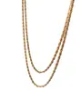Estilo europeo y americano 3 mm cadena de eslabones retorcidos de acero inoxidable temperamento de moda cuerda retorcida hip hop pulsera retorcida accesorios de cadena de acero de titanio