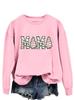 Amazon eBay Moda suéter gola redonda mamãe carta árvore de Natal Europa e América versátil manga longa top feminino
