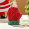 Decorações de Natal Mini Luvas de Lã em Formato Velas Perfumadas Lembrancinhas Velas Perfumadas Enfeites de Mesa