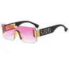 Gafas de sol sin montura cuidadosamente seleccionadas, Gafas de sol, Protección solar, Gama alta para hombre, Para mostrar la cara de la mujer, Pequeñas para tomar fotos, Visores solares de corte angular para conducir, Espejos de PC