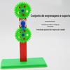 Conjunto de Engrenagens e Suporte J29008 Instrumentos Físicos Equipamento Experimental de Física Instrumentos de Ensino para Ensino Médio