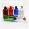 Frasco quadrado de alumínio 200ml frasco de alumínio com tampa de rosca frasco de limpador facial frasco de glicerina frasco de tônico frasco quadrado removedor de maquiagem
