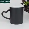 Mudança de cor de fábrica Revestimento de caneca Transferência de calor para caneca Sublimação cerâmica atacado brilhante fosco caneca com mudança de cor mágica