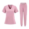 Ropa de Trabajo Personalizada Sudor Absorbente Color Sólido Logo Impreso Sala de Cirugía Médico-Estética Uniformes Médicos Lote Pequeño Uniformes de Cirugía