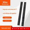 Personalizado 27 largo grosso de duas seções de gaveta de teclado galvanizado preto slide rail slide 2710 trilho deslizante de duas seções