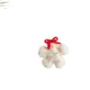 Buscando madera 8cm fieltro de lana pequeño colgante copo de nieve decoraciones para árbol de Navidad mini hecho a mano accesorios DIY decoraciones navideñas