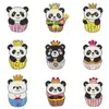 Taza de Postre Dulce con Parche Bordado de Panda con Corona Parche de Cabeza de Panda Lindo para Ropa, Zapatos y Gorras de Niños Parche de Reparación de Agujeros
