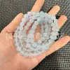 Alternativa Asequible a las Pulseras Costosas de Jadeíta Azul Agua para Hombres y Mujeres, Abalorios Estilo Vintage, Pulseras y Collares de Jade Cortados Rectos Color Azul Lago Verde Aceite