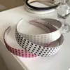 Diadema Ancha de Satén con Lunares Retro para Mujer Versátil Cabello Alto Cara Delgada Viaje Peinado Presionando Diadema Accesorios para el Cabello Tocado