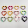 Hebilla de resorte de goteo de aceite pintada a mano color amor anillo de resorte abierto anillo de resorte de equipaje llavero de equipaje accesorios de joyería DIY