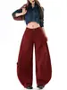 Pantalones Cargo Retro Americano Unisex Street Hip-Hop al por Mayor Dropshipping para Mujer, Pantalones Casuales de Pierna Ancha Rectos con Múltiples Bolsillos