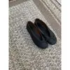 Versão em pele de ovelha~Sapatilhas de balé estilo vintage com sola ultrassuave e laço, bico redondo plano, corte baixo, sapatos Mary Jane confortáveis