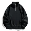 Sudadera deportiva de media cremallera con cuello alto para primavera y otoño para hombre, holgada de manga larga, chaqueta casual para fitness y running, ajustada y elegante